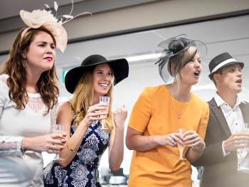 People at horse races